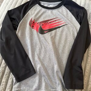 Nike Dri-FIT Black and Gray Long Sleeve Shirt